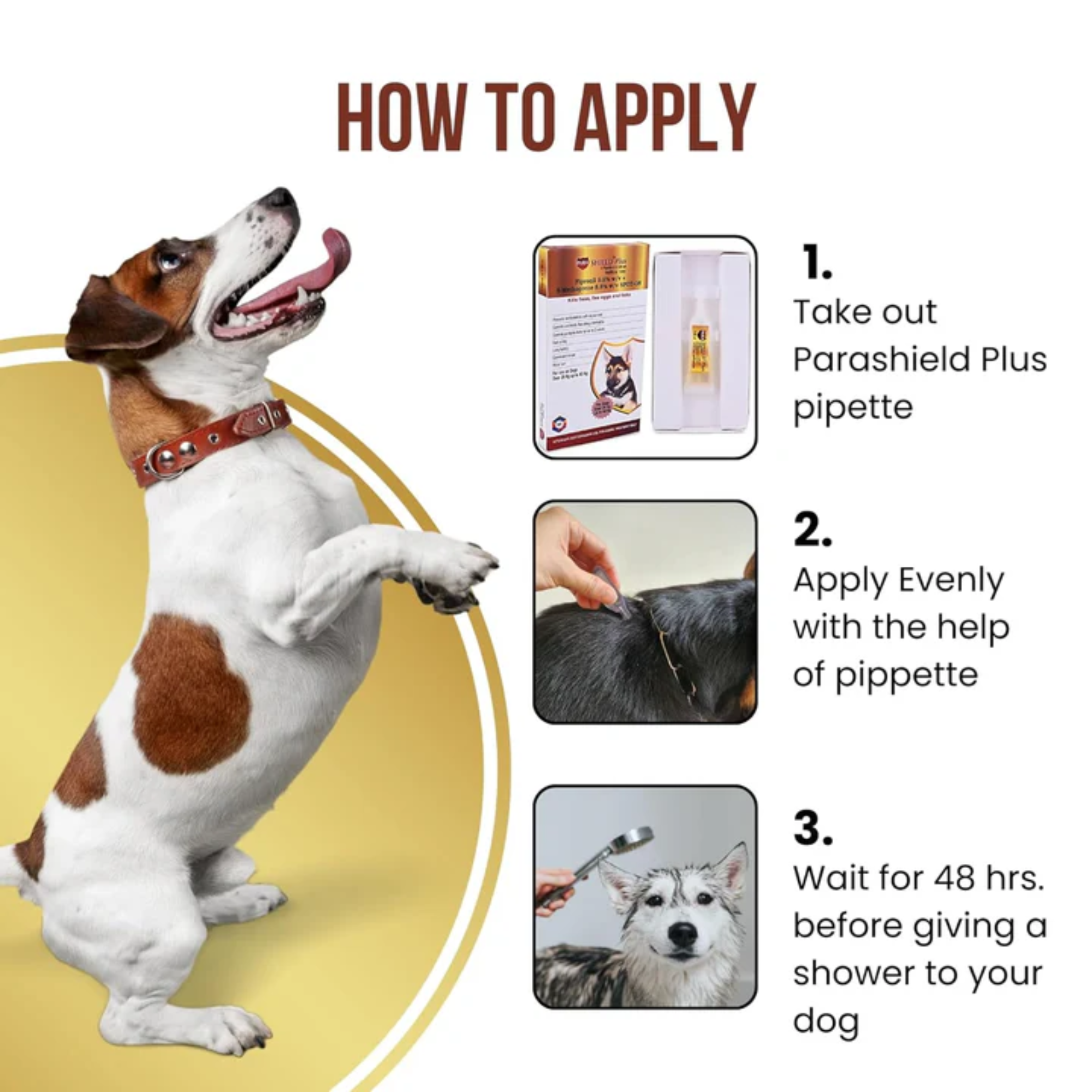 Parashield Plus Spot On Solution for Ticks and Fleas - Dog Over (10 kg up to 20 kg)