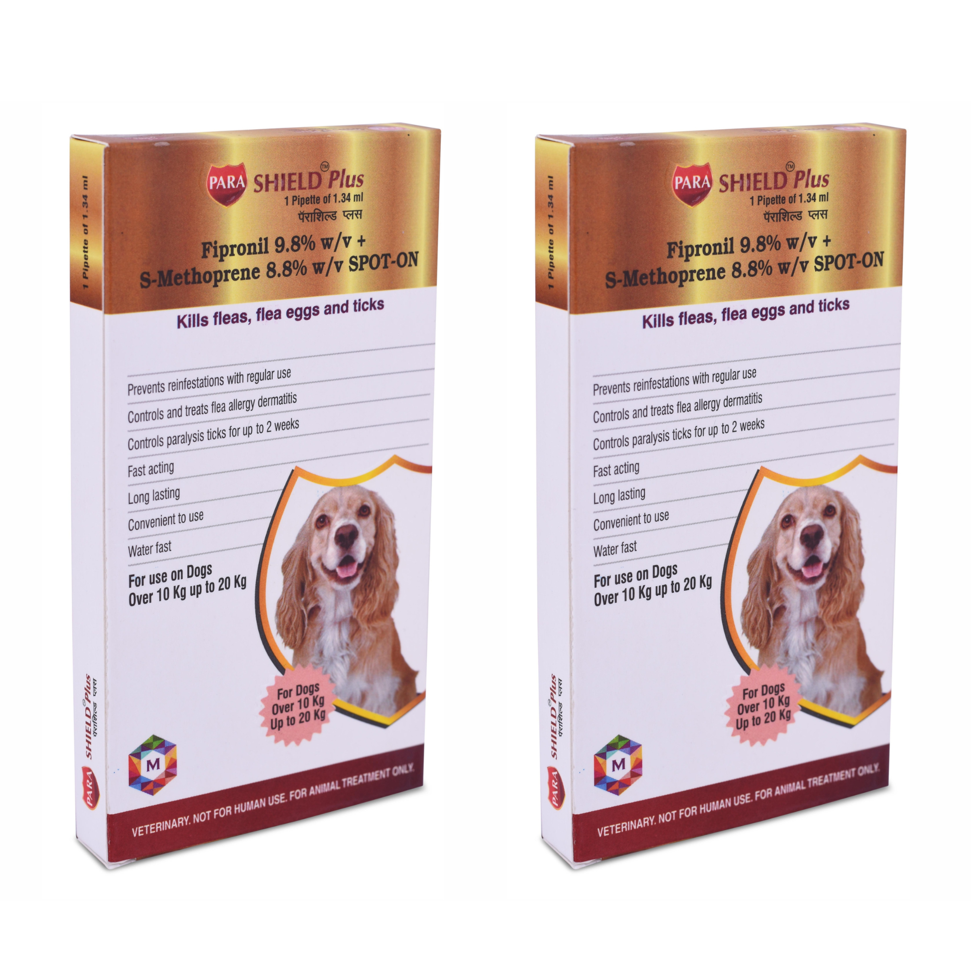 Parashield Plus Spot On Solution for Ticks and Fleas - Dog Over (10 kg up to 20 kg)