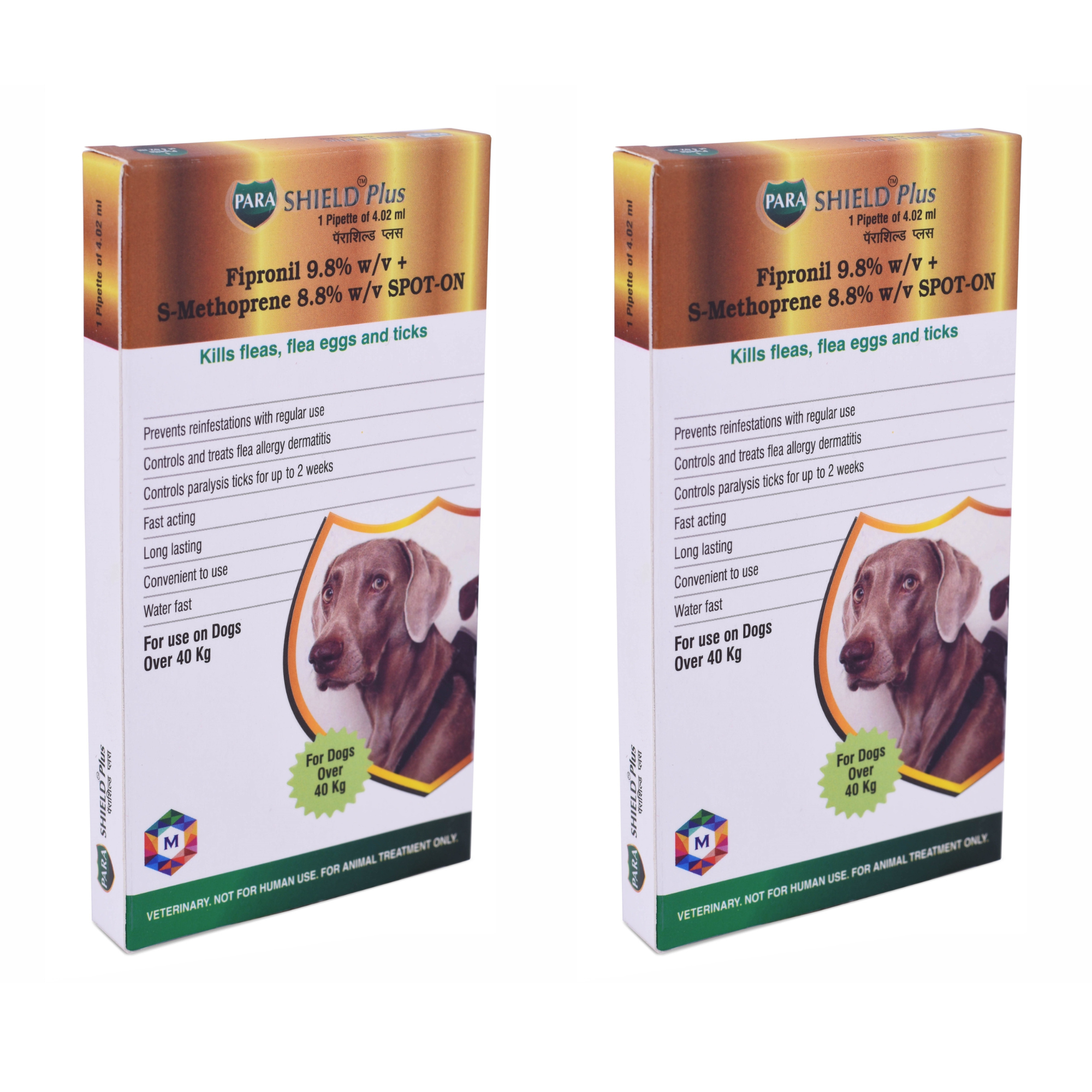 Parashield Plus Spot On Treatment for Dogs Over 40 kg (TICKFREE) | Solution for Ticks and Fleas - Fipronil Formula for Healthy, Happy Pets