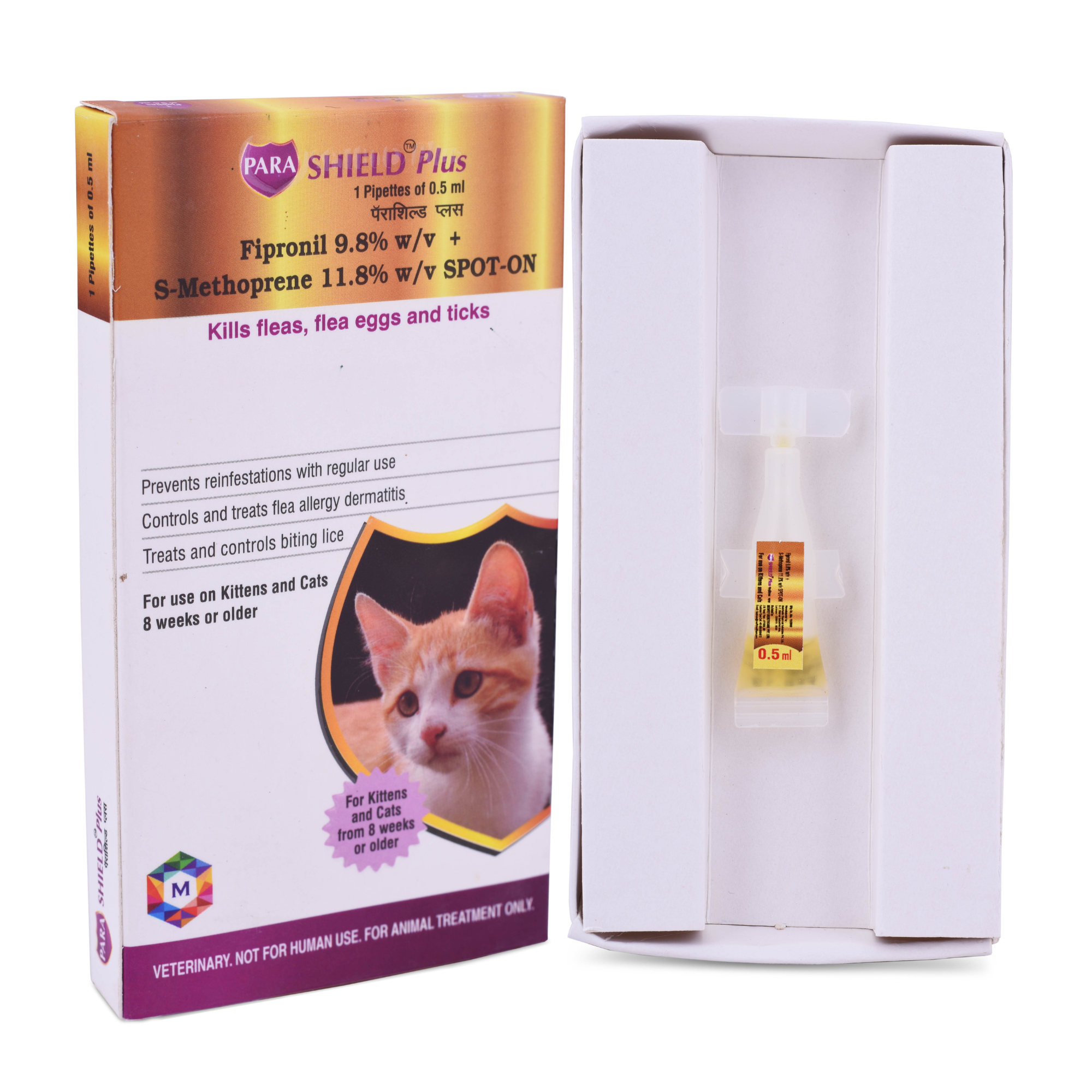 Spot On Treatment for Cats | Highly Effective Tick, Flea & Lice Prevention | Fipronil-Powered Formula for Healthy, Happy Cats & Kittens