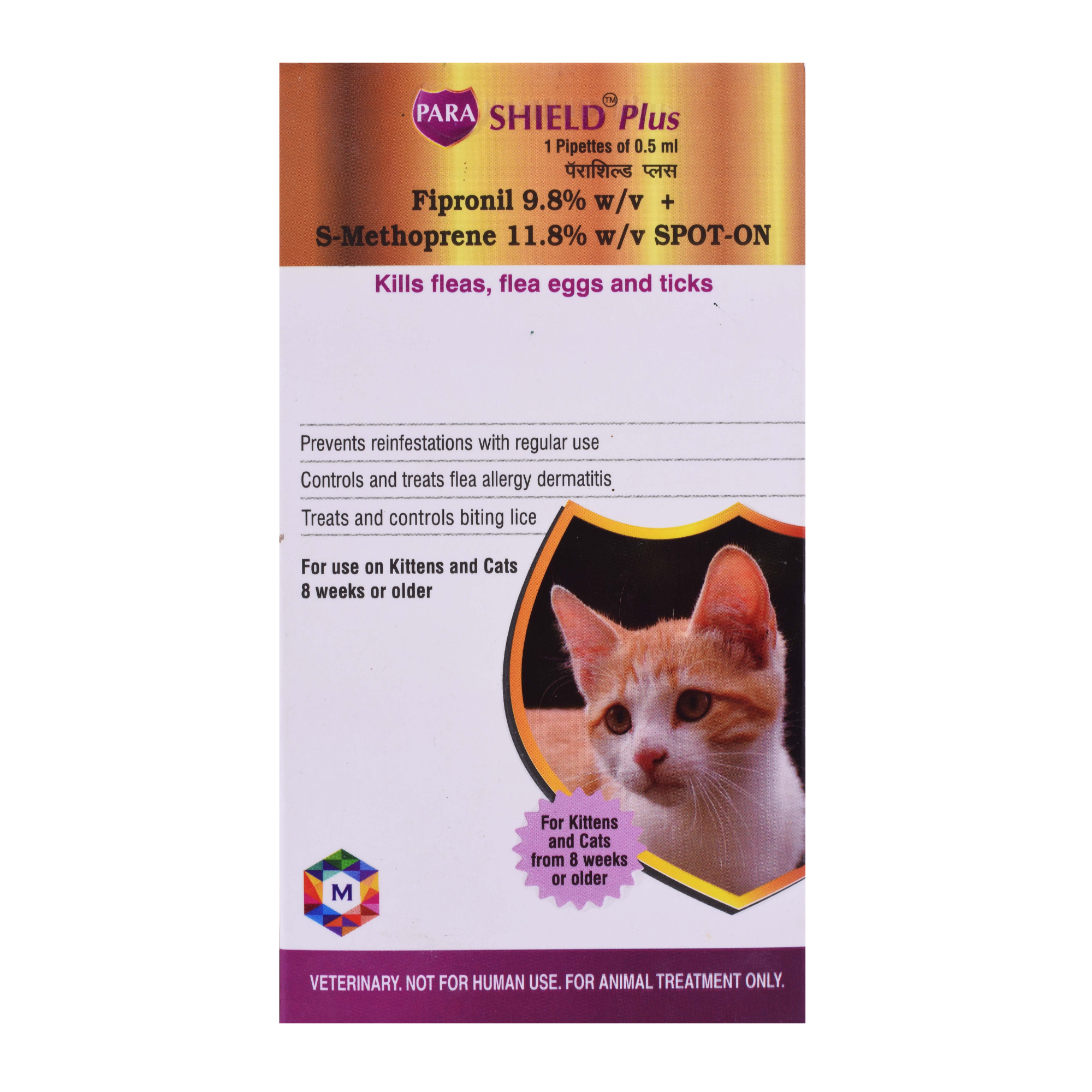 Spot On Treatment for Cats | Highly Effective Tick, Flea & Lice Prevention | Fipronil-Powered Formula for Healthy, Happy Cats & Kittens