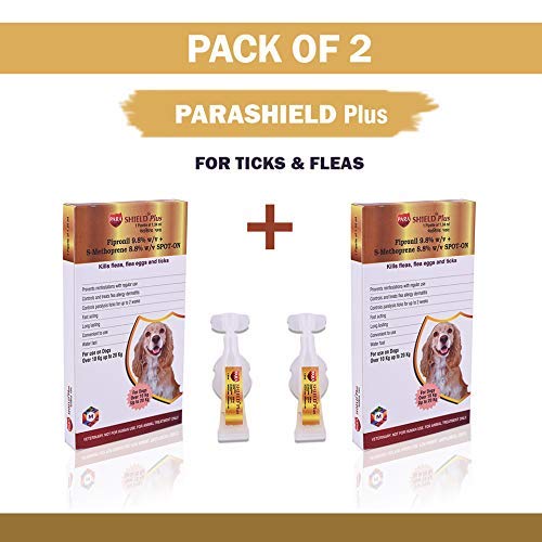 Parashield Plus Spot On Treatment for Dogs Over 40 kg (TICKFREE) | Solution for Ticks and Fleas - Fipronil Formula for Healthy, Happy Pets