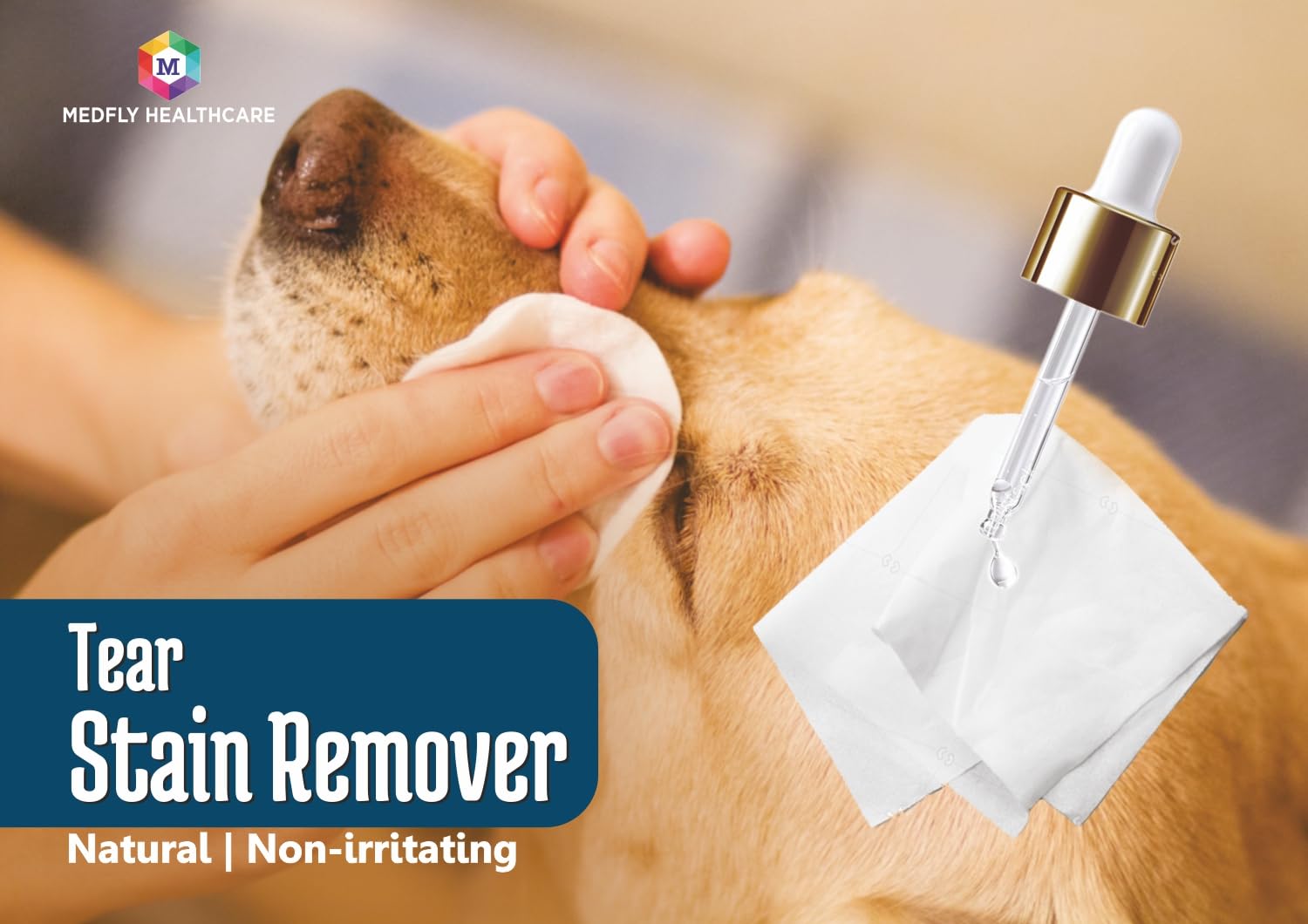 VisioNex Tear Stain Remover for Dogs & Cats, 50 ml, Pet Eye Care Formula