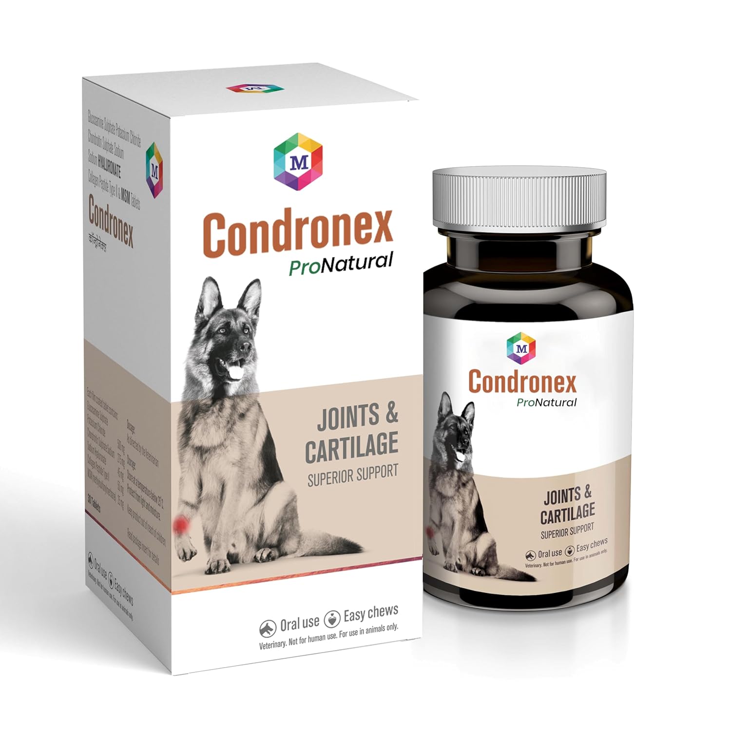 Condronex Pro Joint and Cartilage | Hip, Joints Supplement for Dogs & Cats | Suitable for All Breeds - 30 Tablets