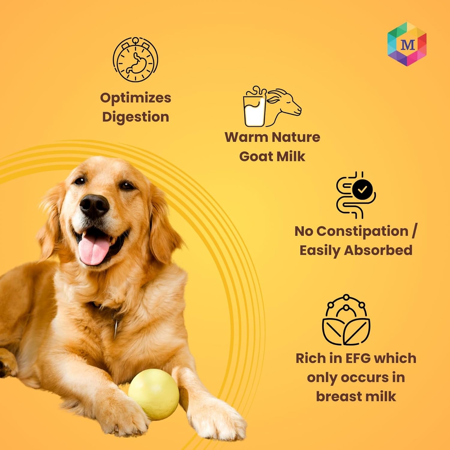 Goat Milk + Multivitamin + Colostrum (Immunity Booster) for Dogs | Essentials Vitamins & Minerals for Immunity Booster, Bones, Skin, Hair & Gut Health for Dogs - Pack of 15 Sachets
