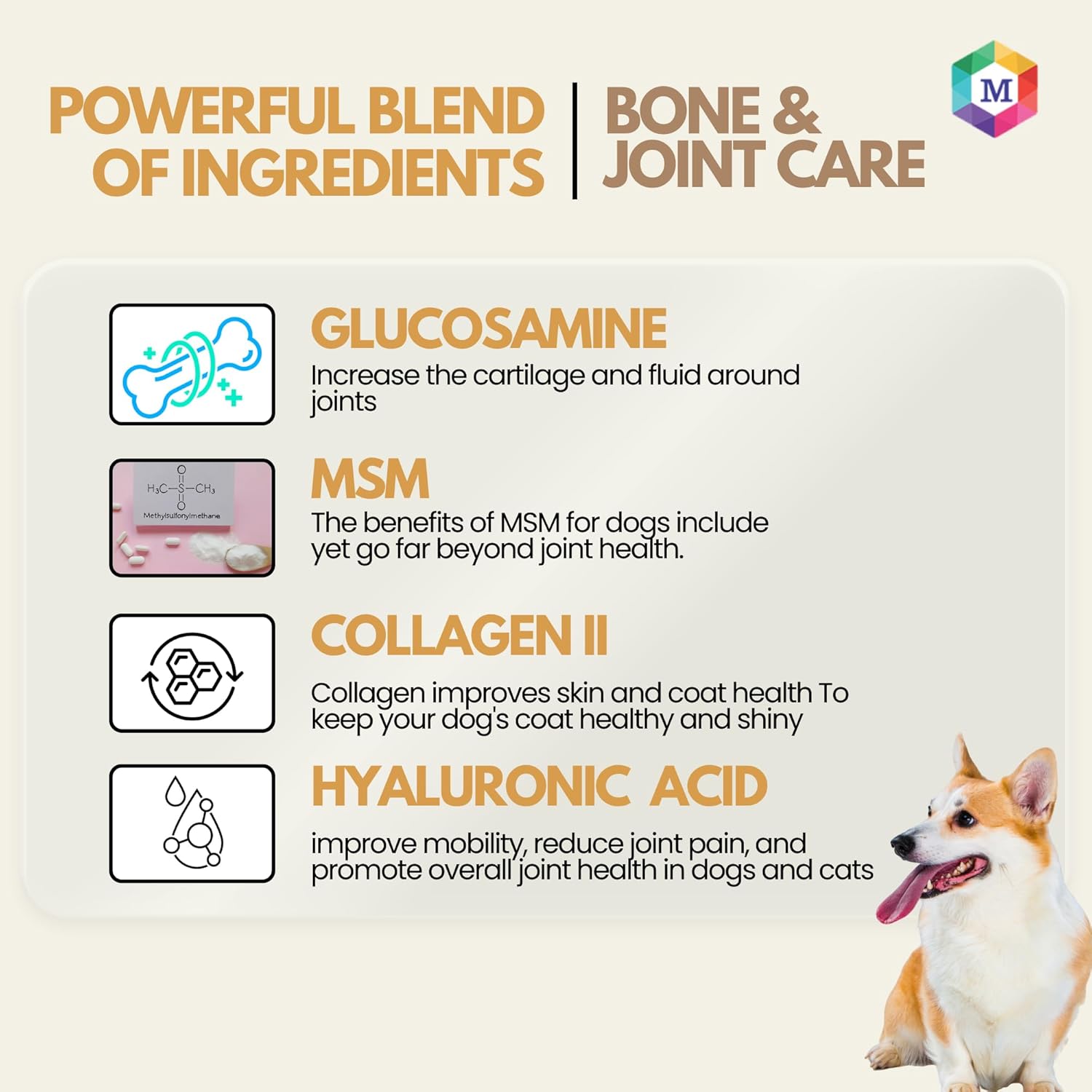 Condronex Pro Joint and Cartilage | Hip, Joints Supplement for Dogs & Cats | Suitable for All Breeds - 30 Tablets