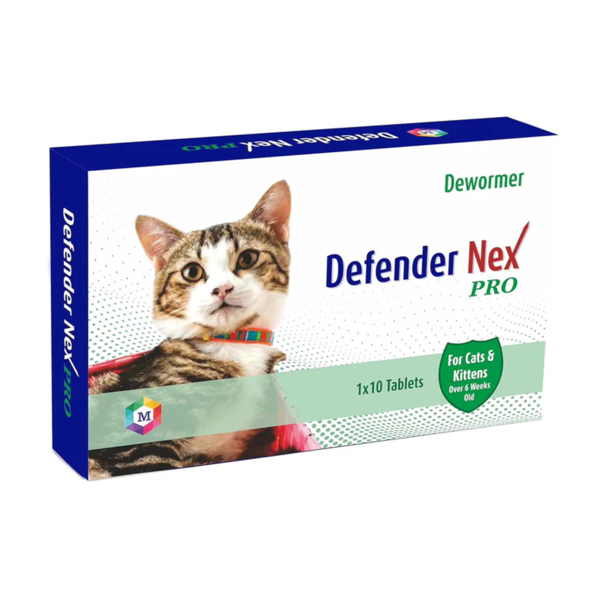 Defender Nex Pro Natural Dewormer for cat of All Life Stages (10 Tablets) Pack of 1