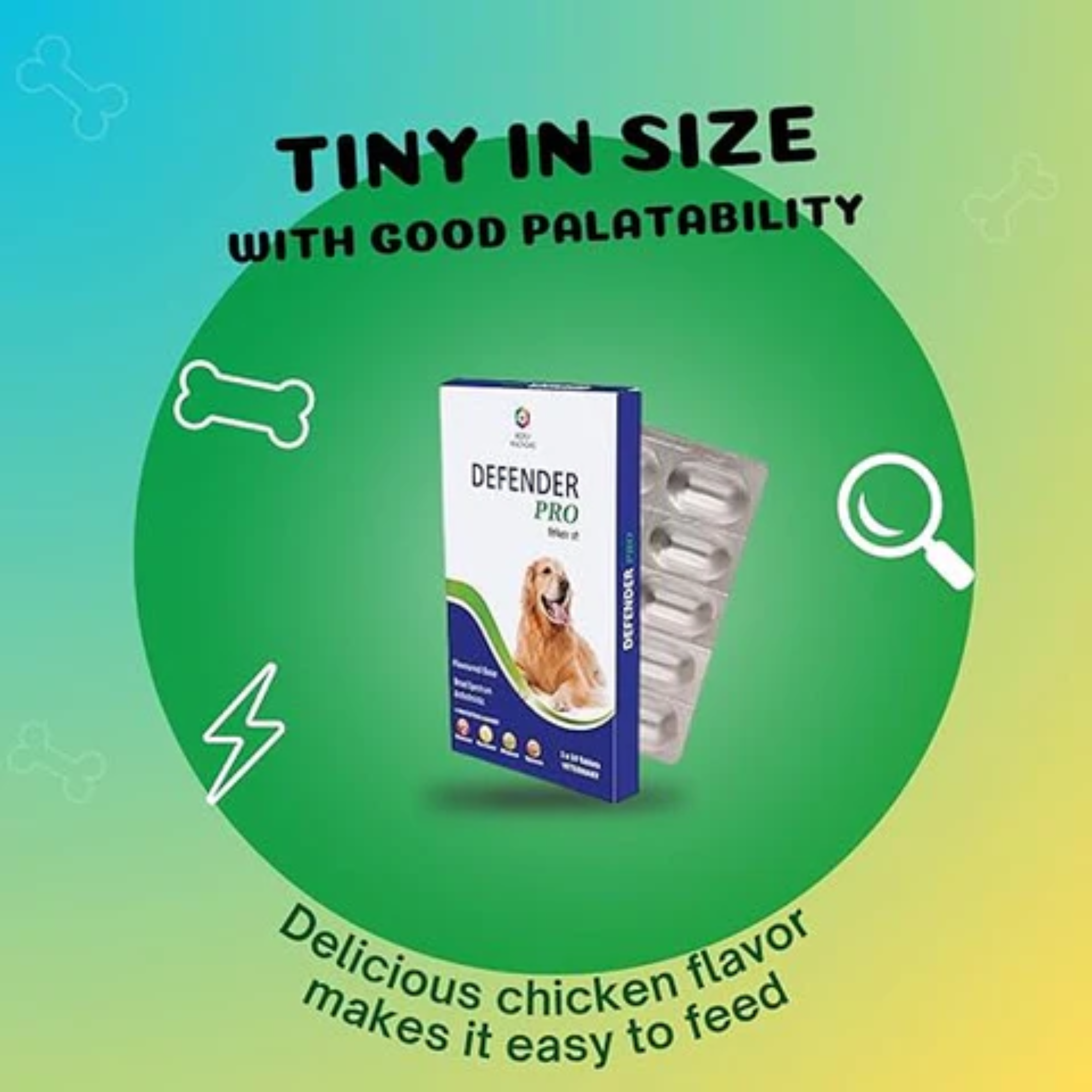 Defender Pro Deworming Tablet for Dogs of All Life Stages | Natural & Herbal Ingredients | Effective Formula to Kill & Expel Parasites | 10 Tablets Per Pack