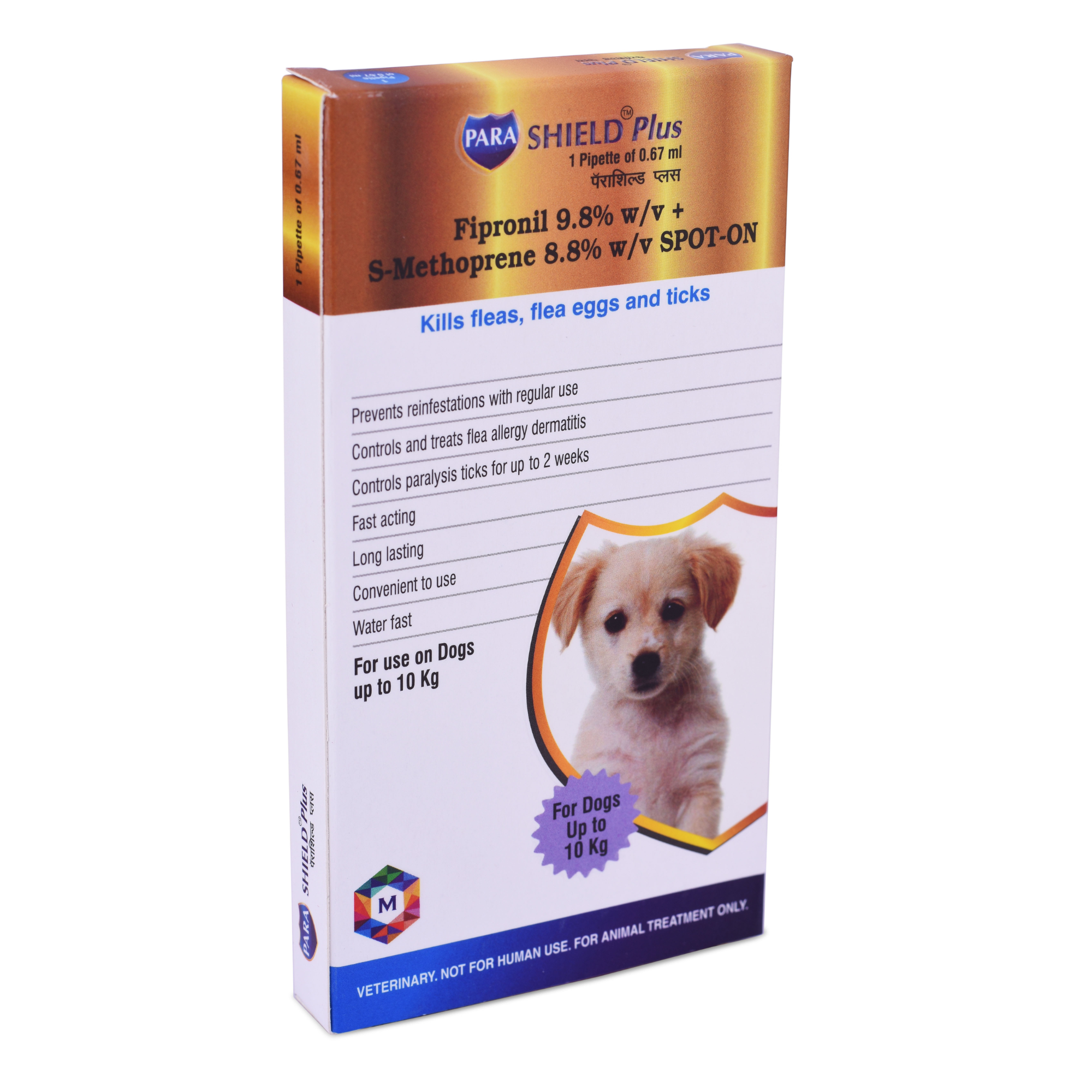 Parashield Plus Spot On Solution For Ticks And Fleas - Dog (Up To 10 Kg)
