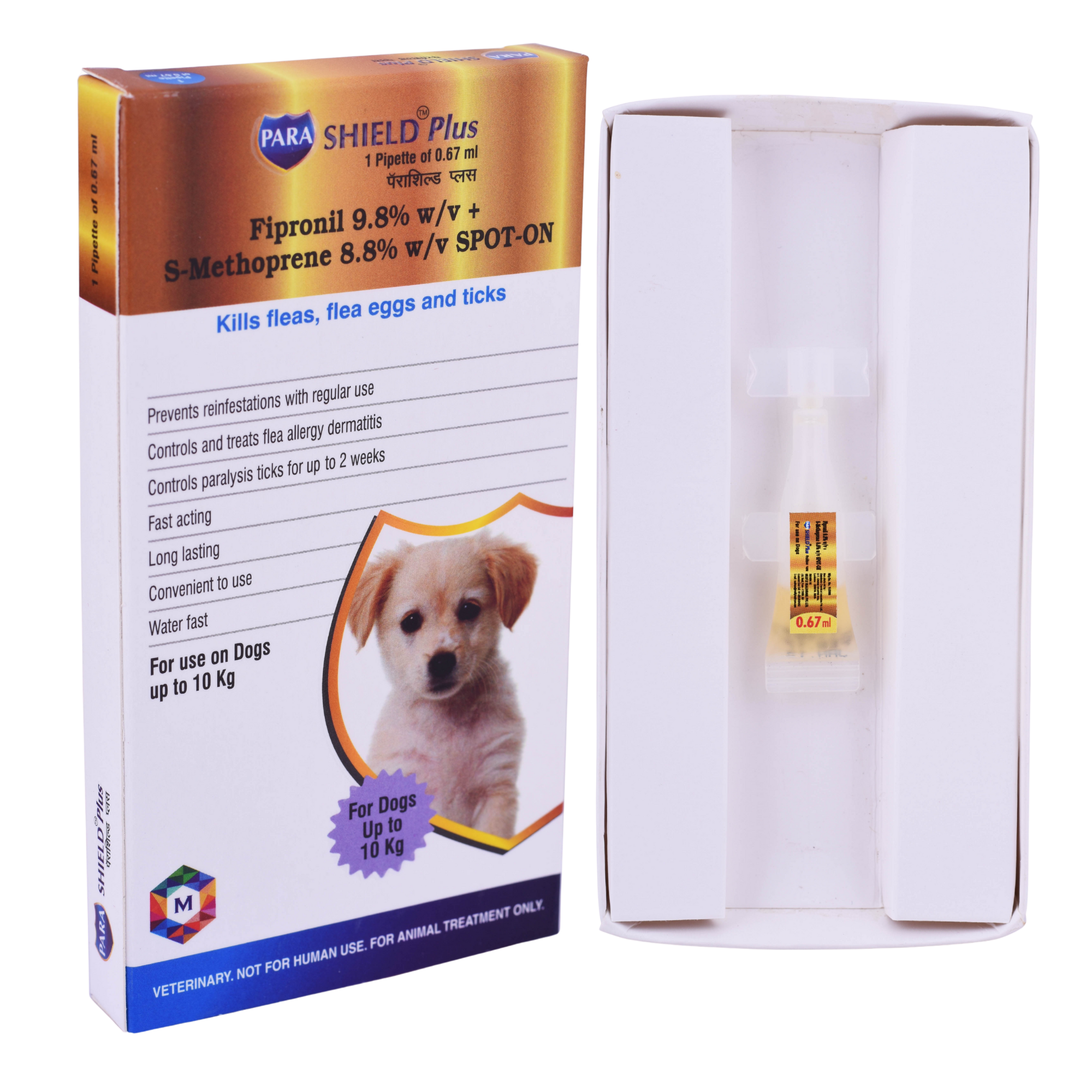 Parashield Plus Spot On Solution For Ticks And Fleas - Dog (Up To 10 Kg)