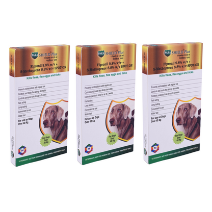 Parashield Plus Spot On Treatment for Dogs Over 40 kg (TICKFREE) | Solution for Ticks and Fleas - Fipronil Formula for Healthy, Happy Pets