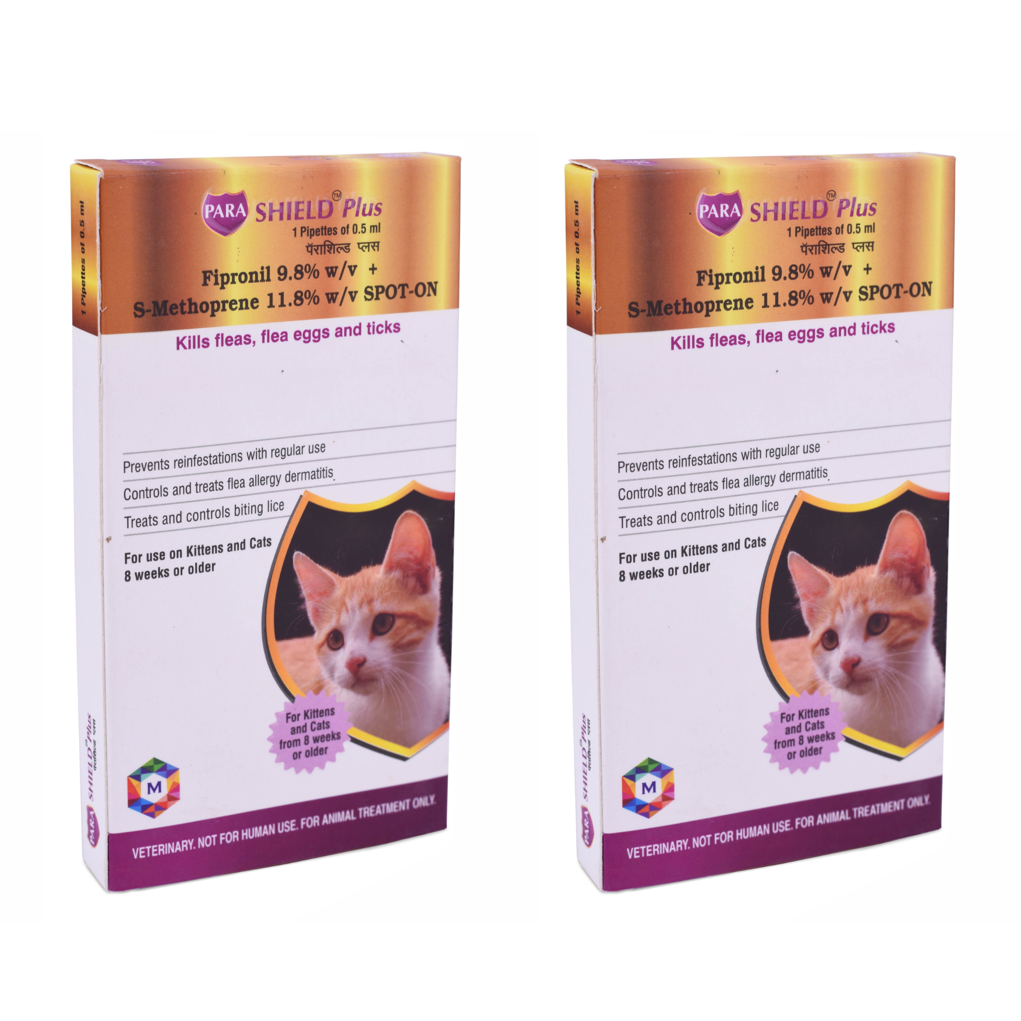 Spot On Treatment for Cats Highly Effective Tick, Flea Lice Prevention Fipronil-Powered Formula for Healthy, Happy Cats Kittens