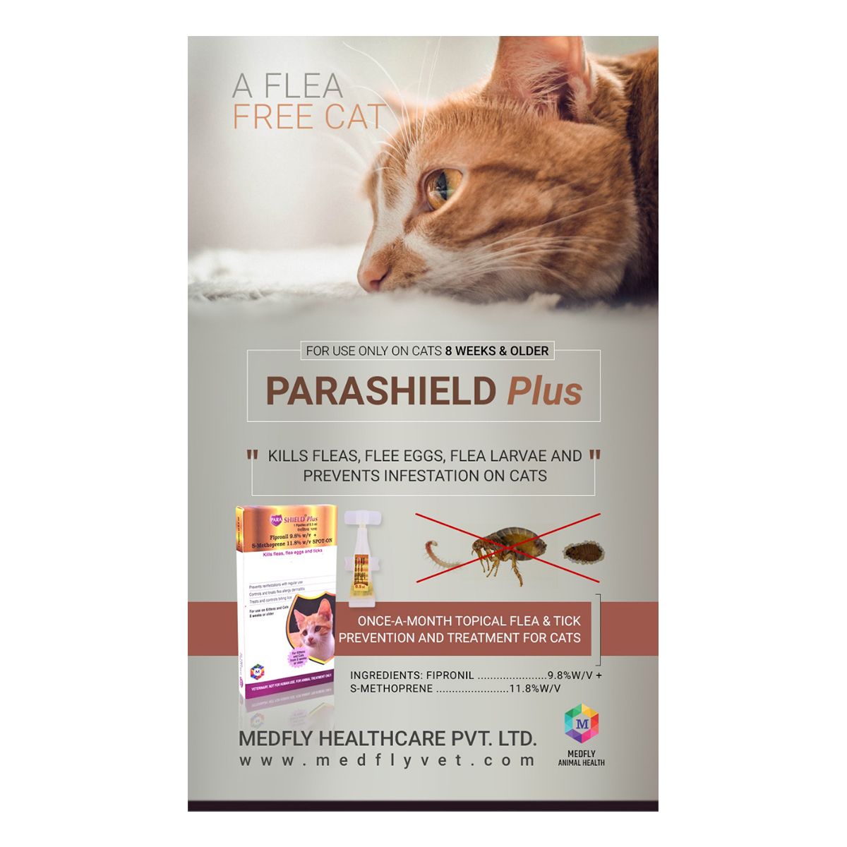 Medfly Healthcare Parashield Plus For Cats