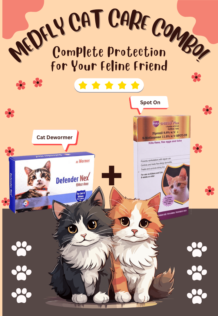 Medfly Cat Dewormer Spot On Tailored Care Combo for Your Feline Friend