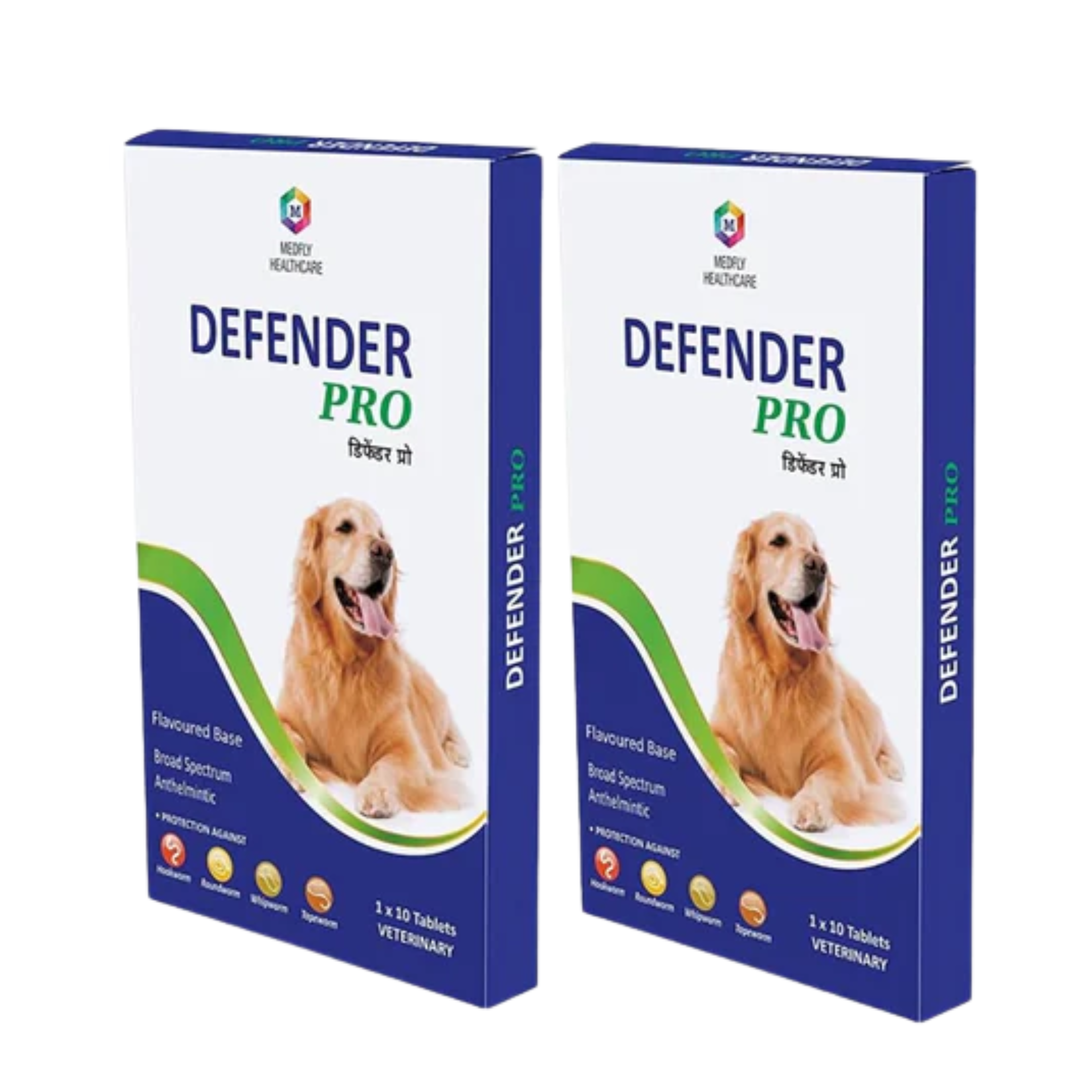 Defender Pro Deworming Tablet for Dogs of All Life Stages | Natural & Herbal Ingredients | Effective Formula to Kill & Expel Parasites | 10 Tablets Per Pack